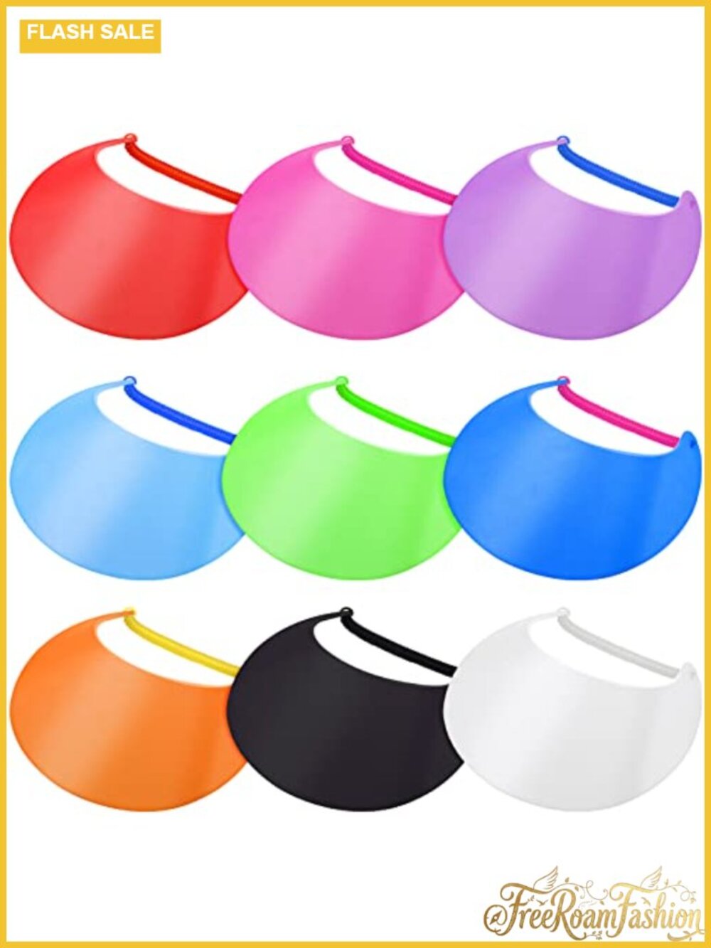 9 Pk Foam Sun Visors Adjustable Lightweight Outdoor Sports Hat Set